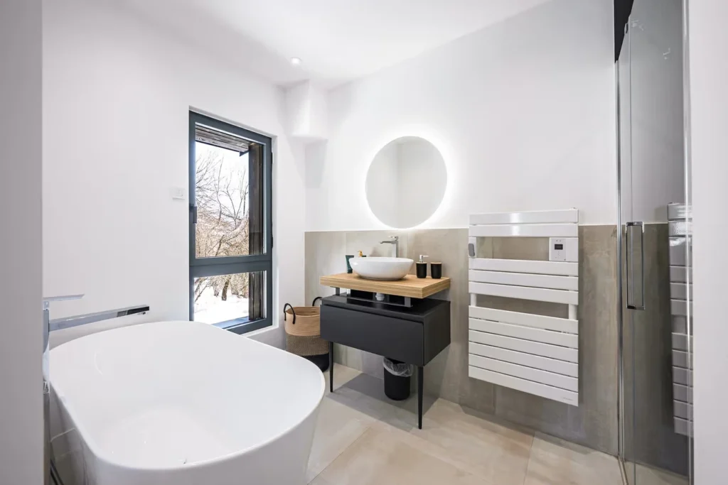 Salle d’eau privative dans un chalet haut de gamme aux Sybelles